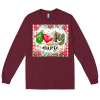 Burgundy Joly Nurse Long Sleeve Tee - CowhideDigitalArt