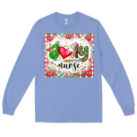 Colony Blue Joly Nurse Long Sleeve Tee - CowhideDigitalArt