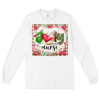 White Joly Nurse Long Sleeve Tee - CowhideDigitalArt