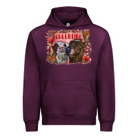 Mauve Wine Valentine heifers Urban Hoodie - RanaPortraitStore