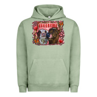 Pigment Oil Green Valentine heifers Urban Hoodie - RanaPortraitStore
