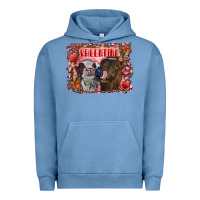 Pigment Pebble Blue Valentine heifers Urban Hoodie - RanaPortraitStore