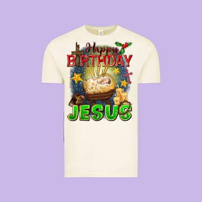 Happy Birthday Jesus Vintage Tee Designed By Fadigitalartstudio