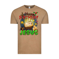 Vintage Coffee happy birthday jesus Vintage Tee - FaDigitalArtStudio