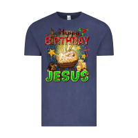 Vintage Denim happy birthday jesus Vintage Tee - FaDigitalArtStudio