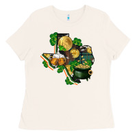 Bone texas map st patrick's day Ladies Tee - FaDigitalArtStudio