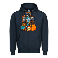 Navy thankful cross Zipper Hoodie - JahusDesignShop