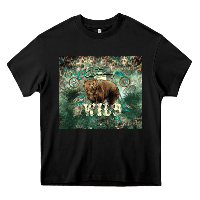 Stay Wild Bear Tumbler Heavy Core Tee by HowdyJamesFarm | Teevron