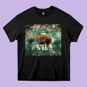 Stay Wild Bear Tumbler Heavy Core Tee Designed By Howdyjamesfarm