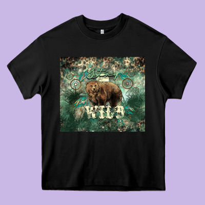 Stay Wild Bear Tumbler Heavy Core Tee Designed By Howdyjamesfarm