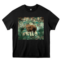 Black Stay wild Bear tumbler Heavy Core Tee - HowdyJamesFarm
