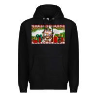 Black Stocked christmas farm Premium Hoodie - Artiststas