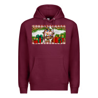 Burgundy Stocked christmas farm Premium Hoodie - Artiststas