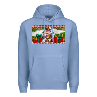 Colony Blue Stocked christmas farm Premium Hoodie - Artiststas