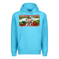 Ocean Blue Stocked christmas farm Premium Hoodie - Artiststas