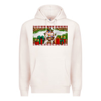 Pale Pink Stocked christmas farm Premium Hoodie - Artiststas
