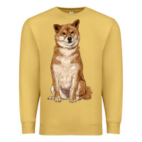 Antique Gold shiba inu Premium Sweatshirt - RanaPortraitStore