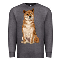 Charcoal Heather shiba inu Premium Sweatshirt - RanaPortraitStore