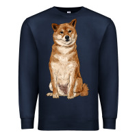 Navy shiba inu Premium Sweatshirt - RanaPortraitStore