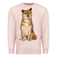 Pale Pink shiba inu Premium Sweatshirt - RanaPortraitStore