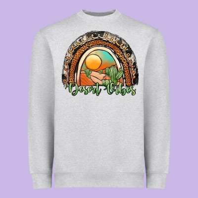 Desert Vibes Rainbow Heavyweight Sweatshirt Designed By Jahusdesignshop