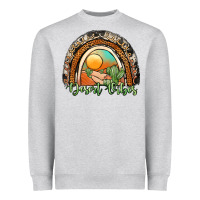 Heather Grey desert vibes rainbow Heavyweight Sweatshirt - JahusDesignShop
