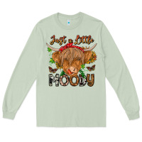 Matcha Just a Little Moody Long Sleeve Tee - CowhideDigitalArt