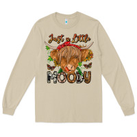 Mushroom Just a Little Moody Long Sleeve Tee - CowhideDigitalArt