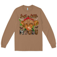 Toasted Coconut Just a Little Moody Long Sleeve Tee - CowhideDigitalArt