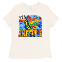 Bone Knowledge is awesome Autism giraffe Ladies Tee - FaDigitalArtStudio
