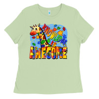 Matcha Knowledge is awesome Autism giraffe Ladies Tee - FaDigitalArtStudio