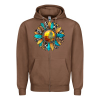 Chestnut sunset sunflower Zipper Hoodie - JahusDesignShop