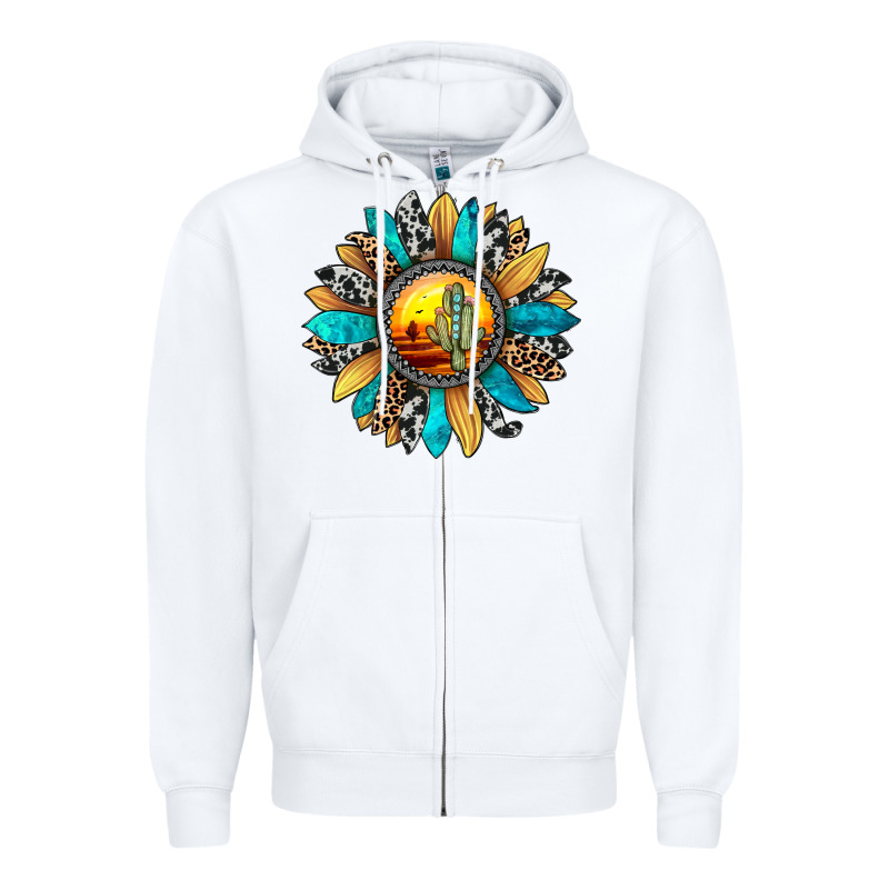 Sunset Sunflower Zipper Hoodie by JahusDesignShop | Teevron