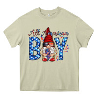 Mossy All American boy with gnome Heavy Core Tee - HowdyJamesFarm
