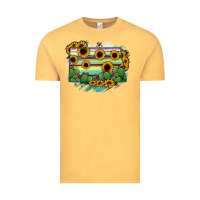 Vintage Mustard North Dakota State Map Vintage Tee - RanaPortraitStore