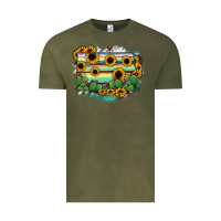 Vintage Olive North Dakota State Map Vintage Tee - RanaPortraitStore