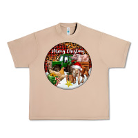 Burro Merry Christmas Farm Animals Urban Heavy Tee - FaDigitalArtStudio