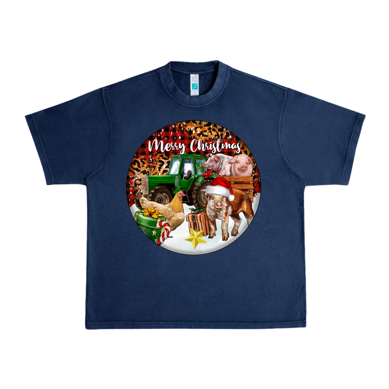 Merry Christmas Farm Animals Urban Heavy Tee by FaDigitalArtStudio | Teevron