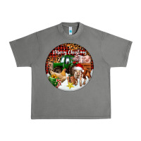 Tornado Merry Christmas Farm Animals Urban Heavy Tee - FaDigitalArtStudio