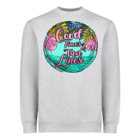 Heather Grey good times and tan lines Heavyweight Sweatshirt - JahusDesignShop