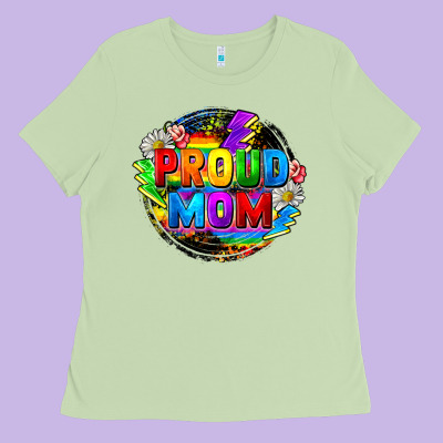 Proud Mom Lgbt Ladies Tee Designed By Fadigitalartstudio