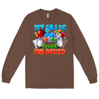 Chestnut 1st Grade Level Unlocked Long Sleeve Tee - CowhideDigitalArt