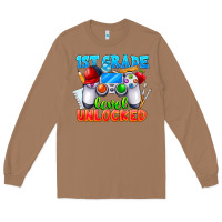 Toasted Coconut 1st Grade Level Unlocked Long Sleeve Tee - CowhideDigitalArt