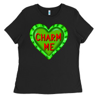 Black valentine's day hearts Ladies Tee - FaDigitalArtStudio