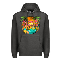 Charcoal Heather beach please Premium Hoodie - Jasminsmagicworld