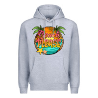 Heather Grey beach please Premium Hoodie - Jasminsmagicworld