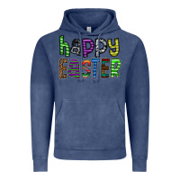 Vintage Denim Happy Easter Vintage Hoodie - CowhideDigitalArt