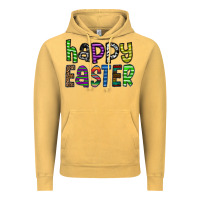 Vintage Mustard Happy Easter Vintage Hoodie - CowhideDigitalArt