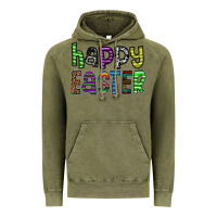 Vintage Olive Happy Easter Vintage Hoodie - CowhideDigitalArt