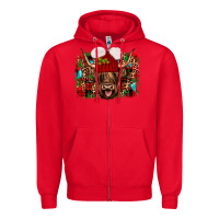 Red highland cow christmas Zipper Hoodie - JahusDesignShop